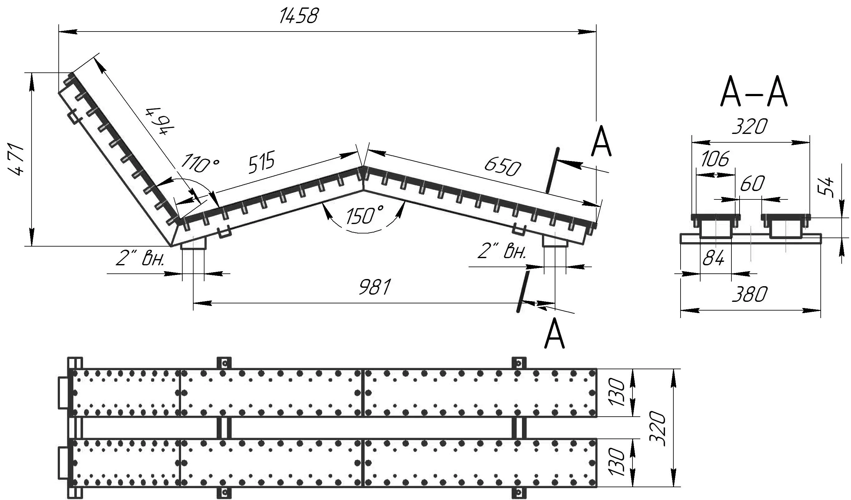 Лежак аэромассажный под пленку