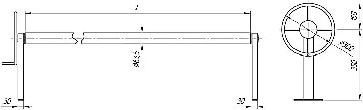 Сматывающее устройство ручное 3 м