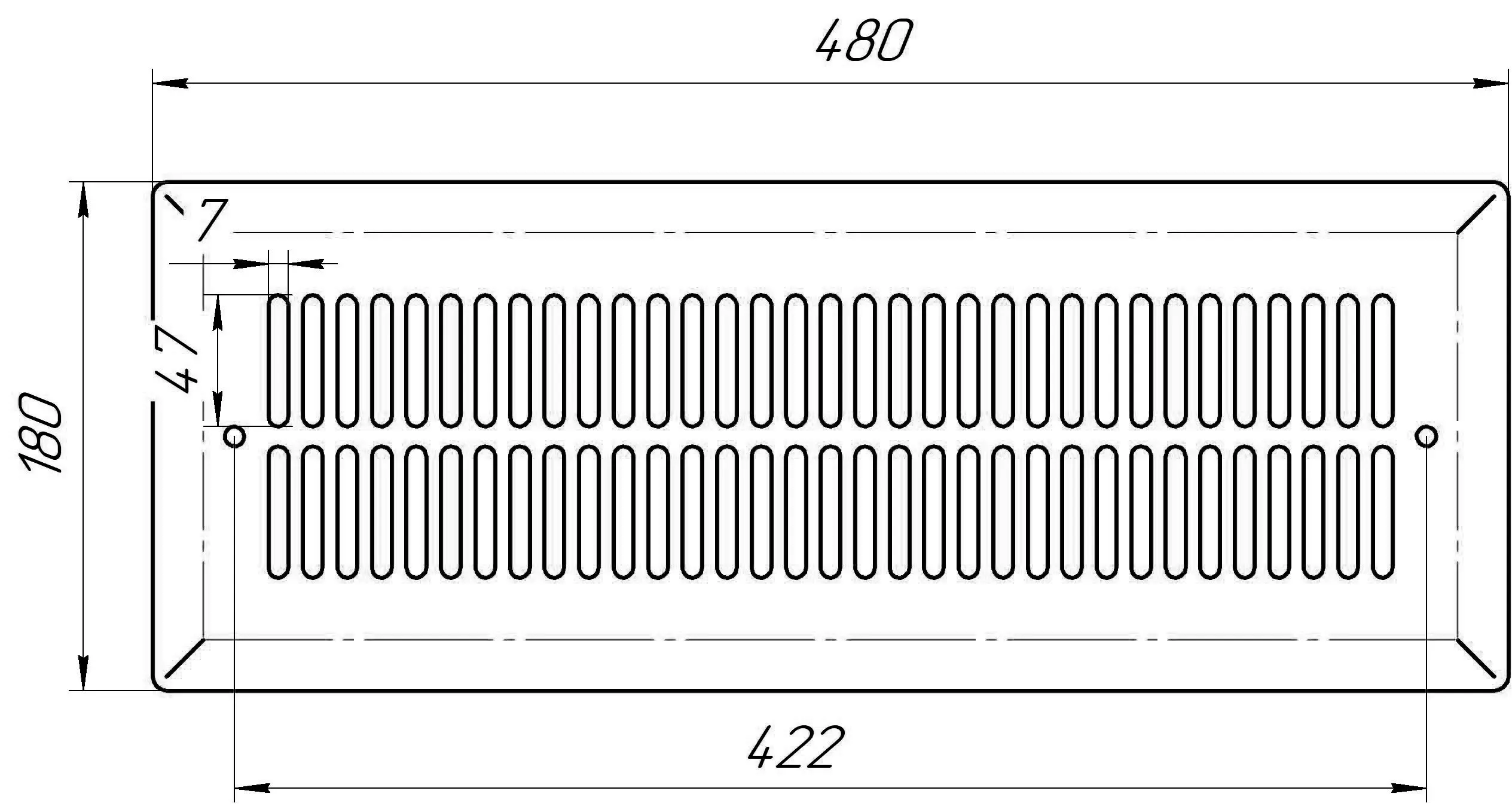 Защитная накладка к узким скиммерам 25 м² с выдвижной корзиной