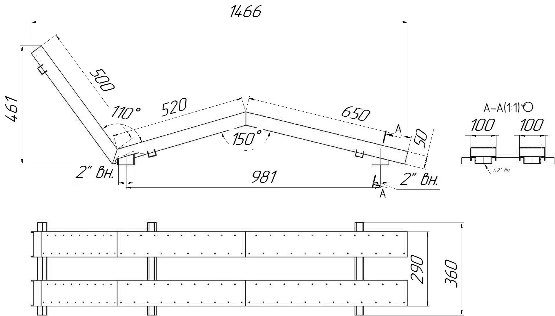 Лежак аэромассажный под плитку