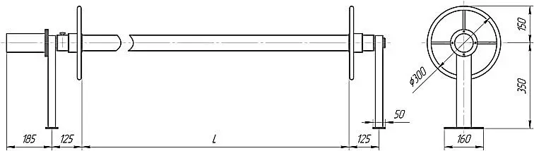 Сматывающее устройство с двигателем 12/24В 3 м