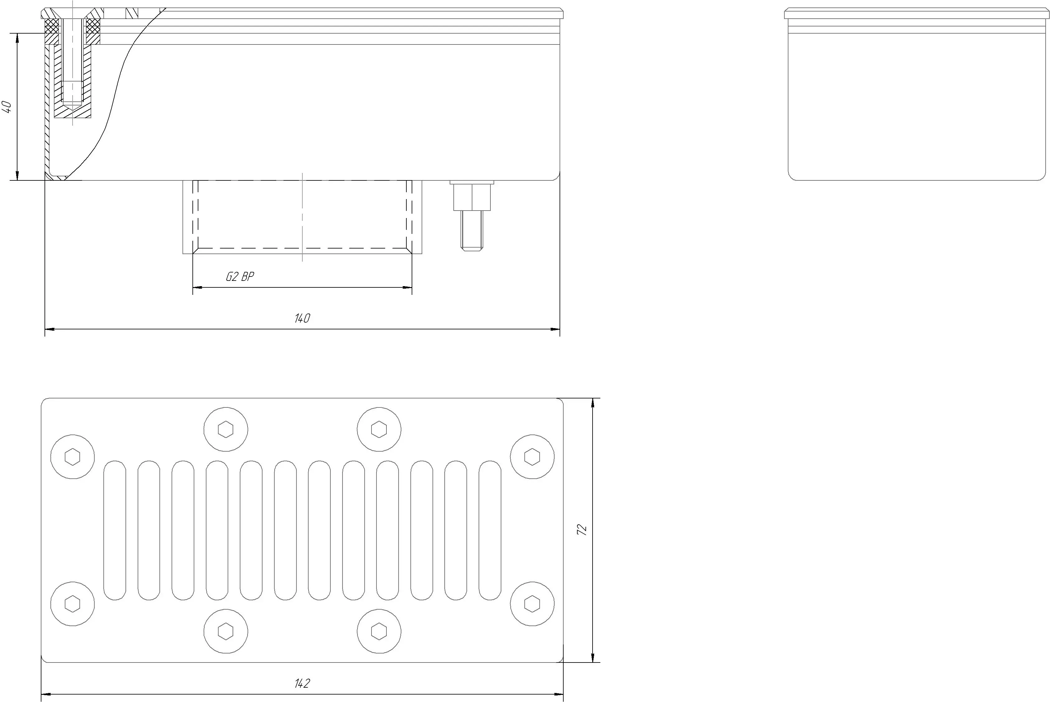 Слив переливного лотка (плёнка) AISI 316L