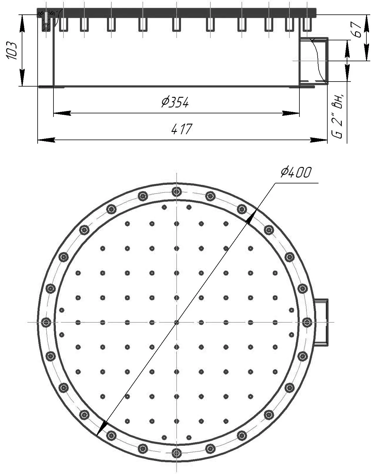 Гейзер аэромассажный Ø400 под пленку