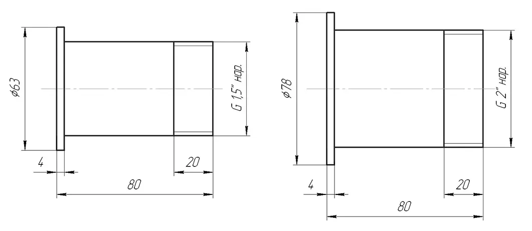 Вставка для муфты разъемной 2"