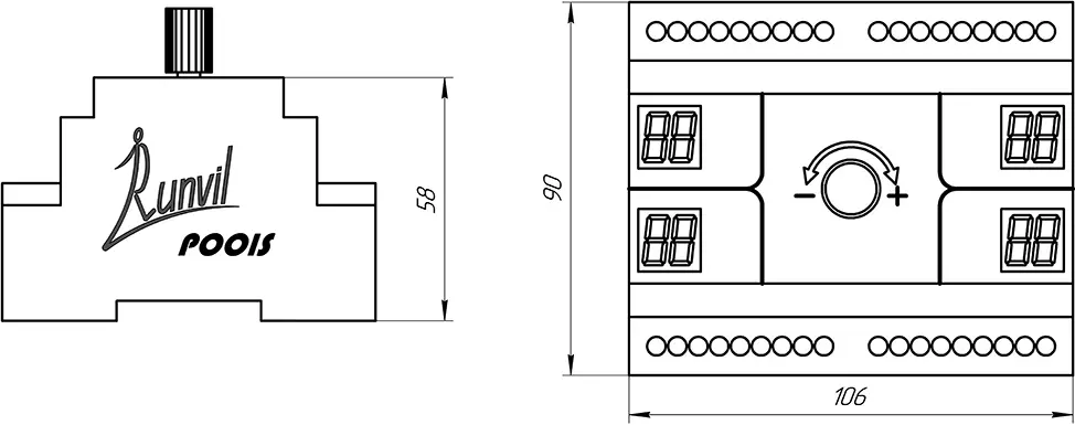 Блок управления с таймером для аттракционов