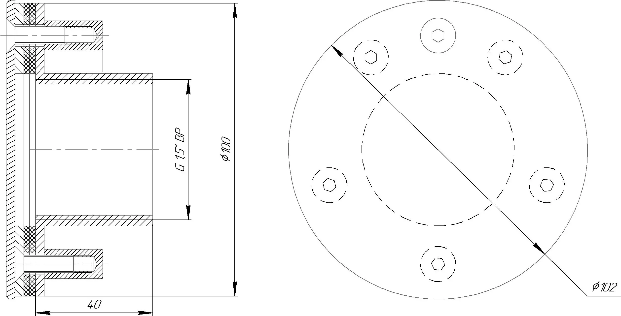 Форсунка для подключения пылесоса "Глазок" (универсальная)