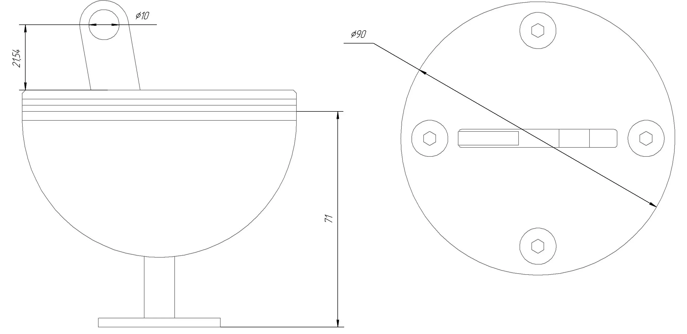 Канатодержатель откидной, универсальный