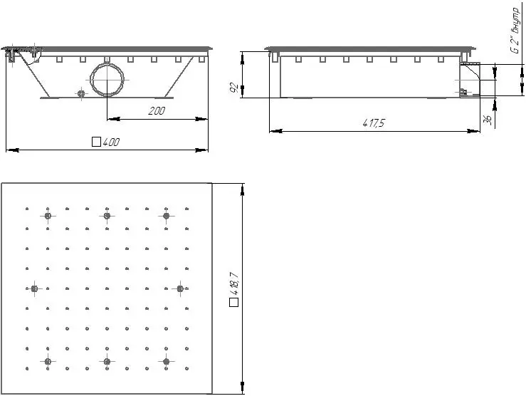Гейзер квадратный 400×400 (Плёнка)