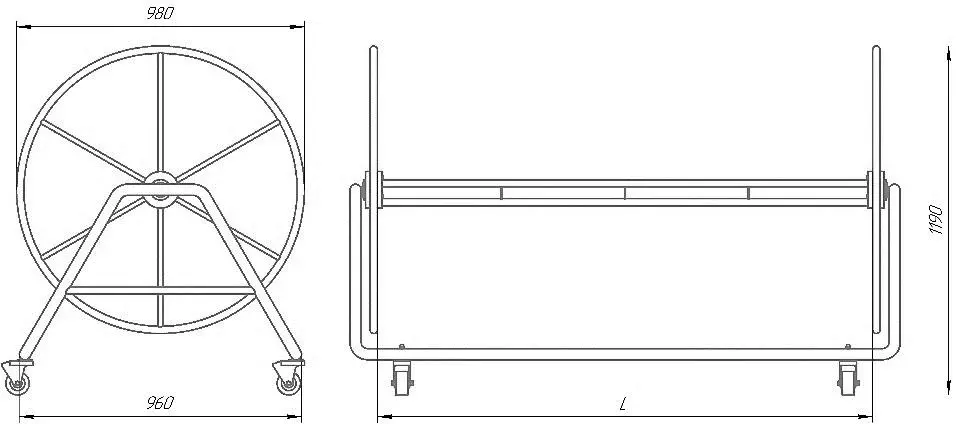 Роллер для разделителей дорожек 1,2 м