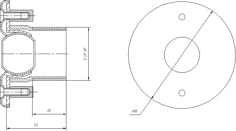 Форсунка подачи воды стеновая 1,5" плитка