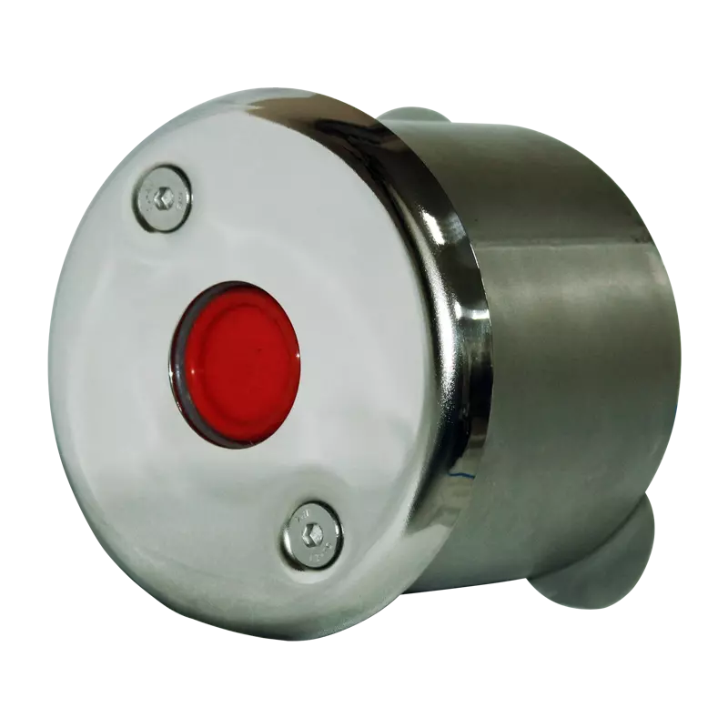 Пневмокнопка из нержавеющей стали с закладной D110мм