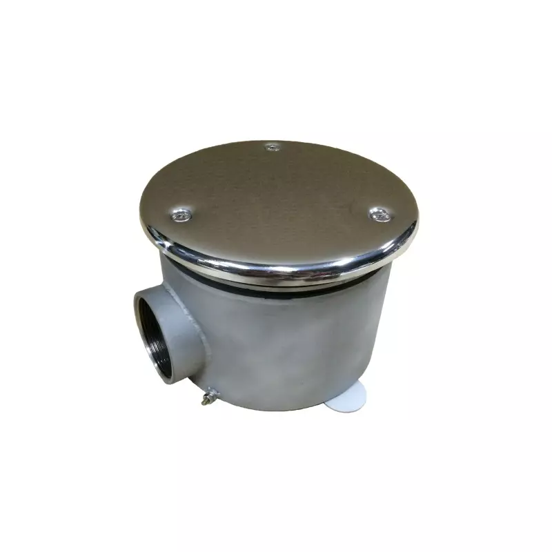 Донный слив круглый Ø160х100 2″ с антивихревой крышкой (Плёнка)
